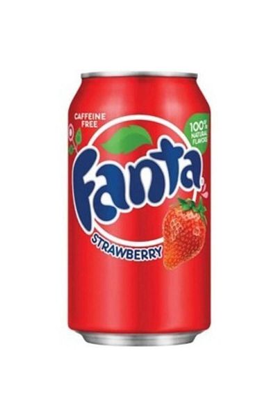 Fanta Carbonated Beverage, Fanta Strawberry Can, 355 ml