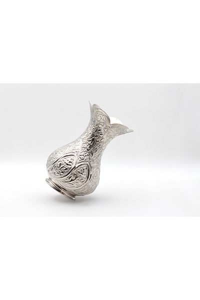 ANTEPSEPETİ Copper Silver Plated Flower Pattern Vase