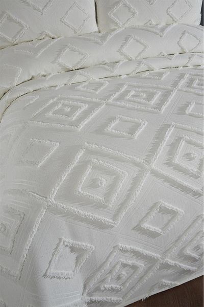 Çeyiz Diyarı Dowry Land Samira 3 Piece Double Pique Set Cream