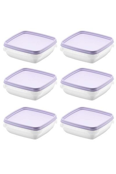 Orthex Set of 6 casseroles with lids, food storage, Freez SmartStore, 0.3L, microwave and freezer safe