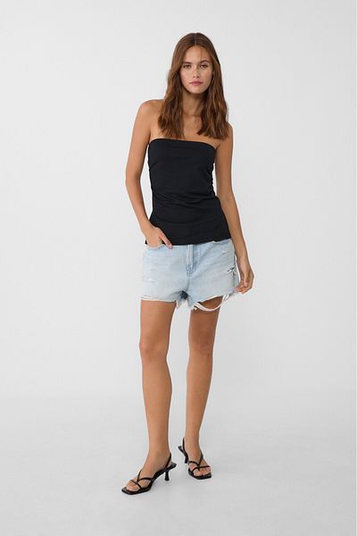 Stradivarius Bandeau top with side vents