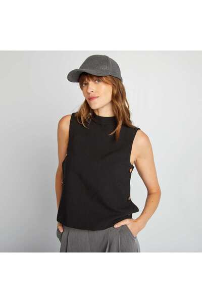 KIABI Sleeveless funnel-neck top black