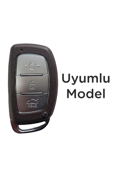 Mavi Keys Husă de protecție pentru telecomandă din silicon cu 3 butoane compatibilă cu Hyundai Tucson, Elantra Smart – Culoare neagră