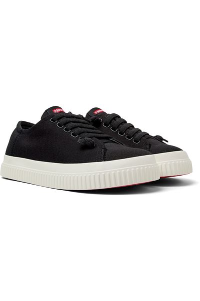 CAMPER Women's Black Elastic Lace Detail Athletic Daily Walking Shoes PeuRoda Soft Sole Flexible