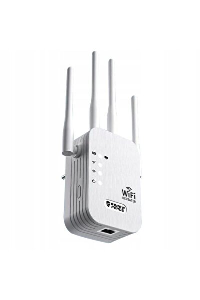Renew Force , Range Extender Retea WiFi, Transfer pana la 300Mbps, Retea 2.4G, Conexiune WPA/WPA2,Alb