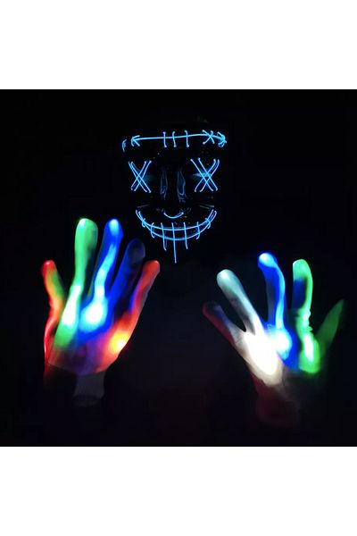 Linomag LED gloves for adults, Linomag®, 5 colors / 6 lighting modes, Multicolor