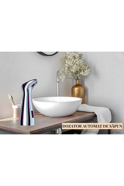 ZEQAS ZEQAS Touchless Automatic Liquid Soap Dispenser Sensor, ABS, PC, Waterproof, Bathroom, Kitchen, Silver