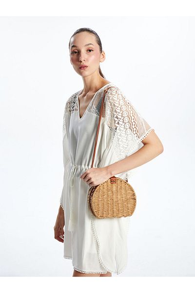 LC Waikiki New Season Women's Straw Shoulder Bag - S5Cr03Z8