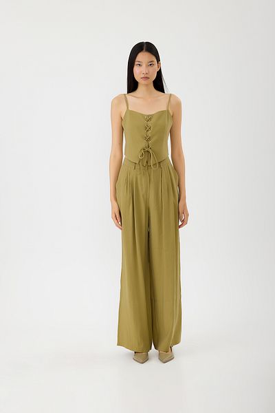 SEVİLEN Crop Suit with Lace Detail