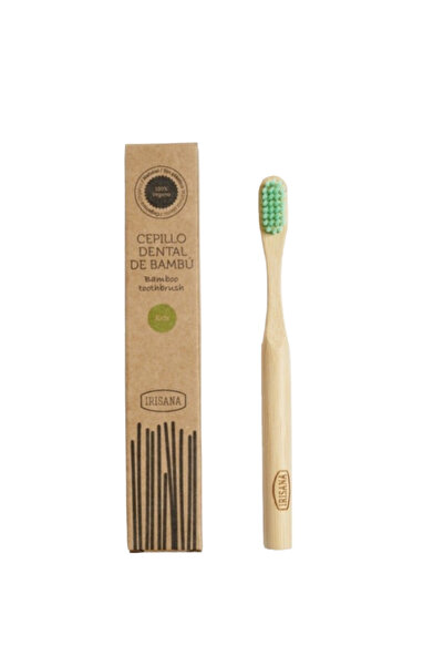 Irisana Periuta de dinti pentru copii, Irisana, din bambus, vegan, Verde