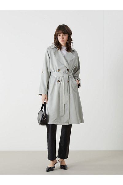LC Waikiki New Season Jacket Collar Women's Trench Coat - S57248Z8