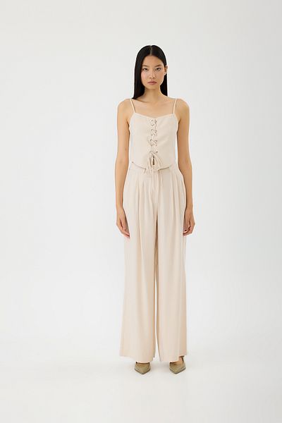 SEVİLEN Crop Suit with Lace Detail