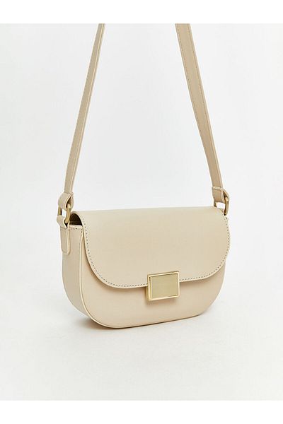 LC Waikiki Ecru Leather Look Women's Shoulder Bag
