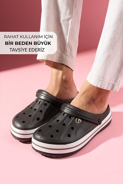 FUGA MODA Richard Anthracite Hollowed Line ανάγλυφη πολυουρεθάνη με κλειστή μπροστινή πλευρά Wet Floor Ανδρικές παντόφλες και σανδάλια