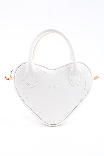 SHAKA Geantă albă Shk236 din piele artificială, cu fermoar, cu un singur comp...