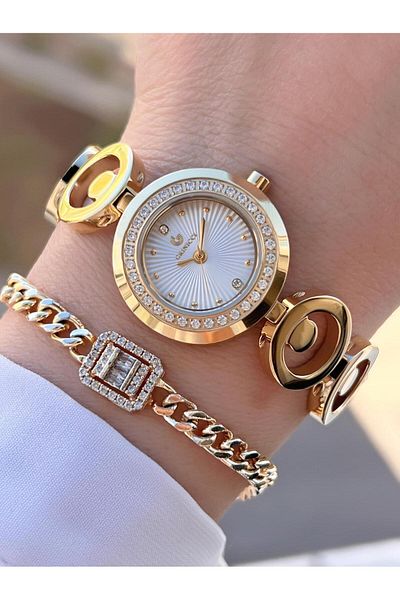 Revello By Revello Grinicci Elite Design 2 Years Warranty 5 Atm Water Resistant Women Wristwatch Grc.101.M11