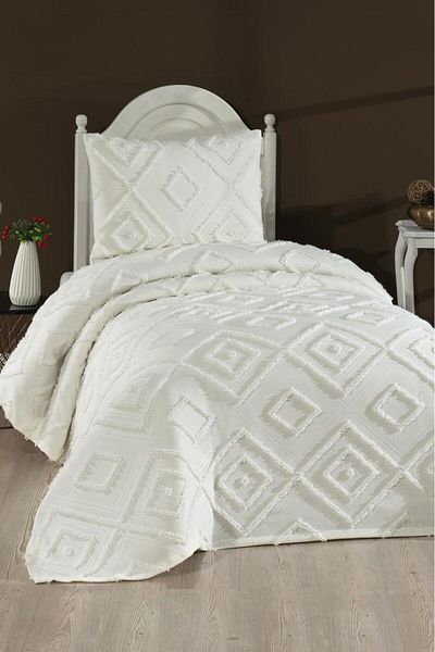 Çeyiz Diyarı Dowry Land Samira 2 Piece Single Pique Set Cream