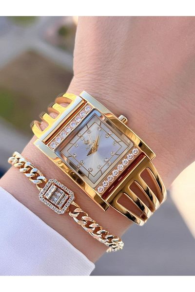 Revello By Revello Grinicci Rib Design 2 Years Warranty 3 Atm Water Resistant Women Wristwatch Grc.102.M01