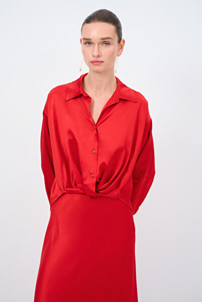 Love My Body Saten Gömlek