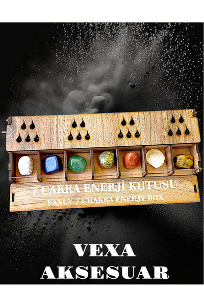 anonim 7 Çakra Doğal Taşlı Enerji Kutusu ve Tütsülük – Arınma ve Meditasyon K...
