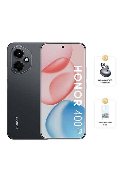 HONOR 400 5G Dual SIM Midnight Black 12GB RAM 256GB With Free HONOR CHOICE S7 Earbuds And Louvre Cas