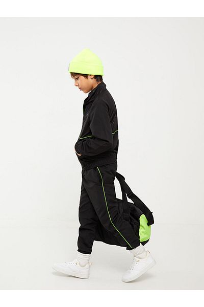 LC Waikiki Stand Collar Printed Long Sleeve Boy's Tracksuit Set