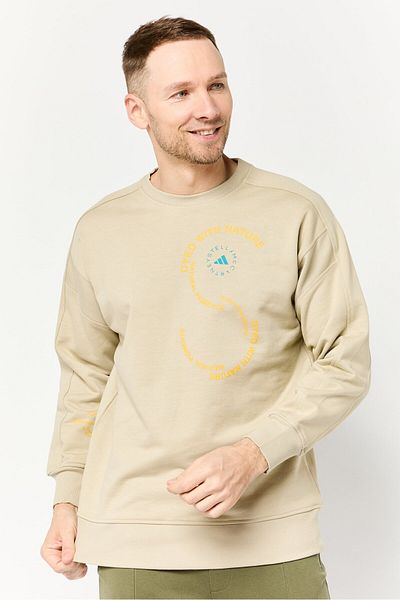 adidas Men Sportswear Fit Long Sleeve Outdoor Sweatshirt, Beige