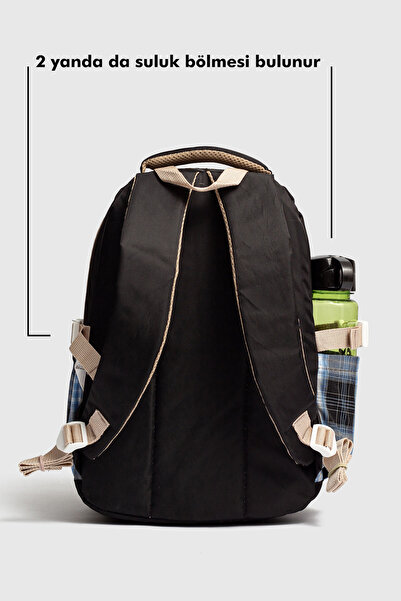 Relaxion Rlx-1395 Set of 3 Children's Primary School Bag Backpack with Pen Holder and Lunch Bag Black