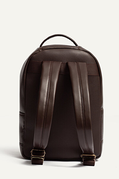 By Hakan Gk71 Laptop Compartment Backpack School Bag Coffee