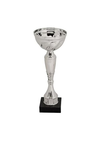 OEM Cupa cu suport din marmura, Argintie, 23 cm