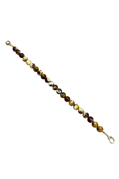 EleganTShoP Mâner de geantă cu mărgele acrilice 45 cm FR10