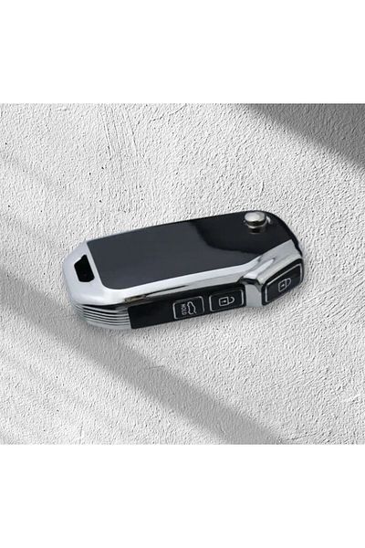 ŞENYILDIZ AKSESUAR Kia Sportage R Stinger Gt Sorento Ceed Cd Cerato Forte Key Case Cover Black/Silver 2.View Picture