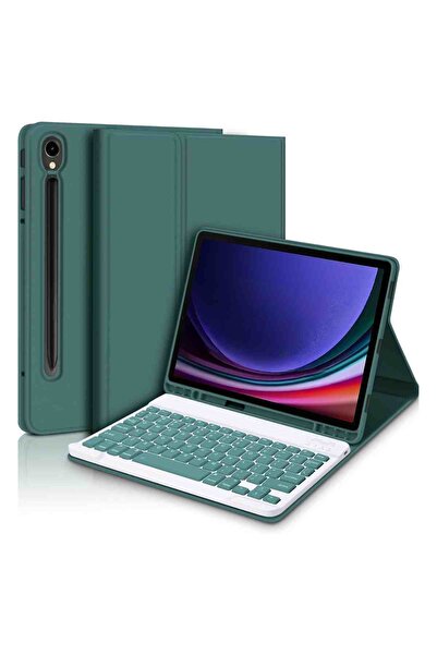 Fuchsia Galaxy Tab S9 / S9 FE Uyumlu 10.9" Klavyeli Tablet Kılıfı