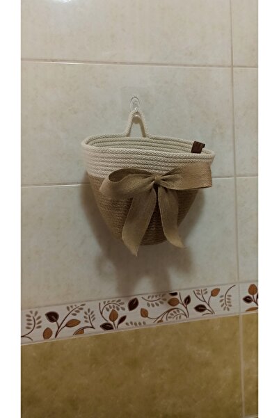 Pınar Gündoğdu Collection Wicker Door Front Basket, Hanging Newspaper Rack Multi-Purpose Basket