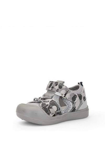 Tuğba Ortopedi 600 Orthopedic Baby Boy Gray Camouflage Summer First Step Shoes