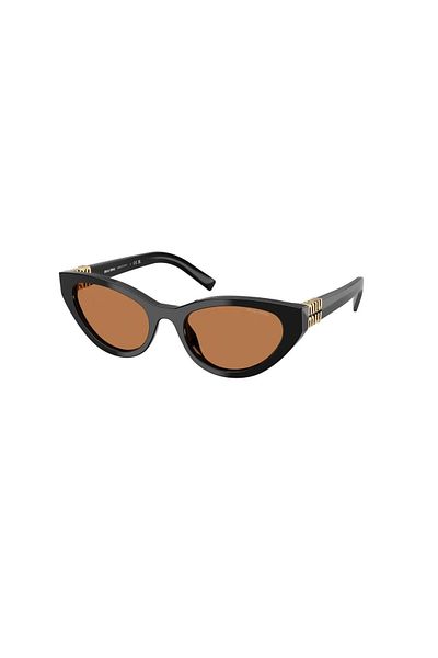 Miu Miu A04S 16K10I 54 Women's Cat Eye Black Bone Sunglasses