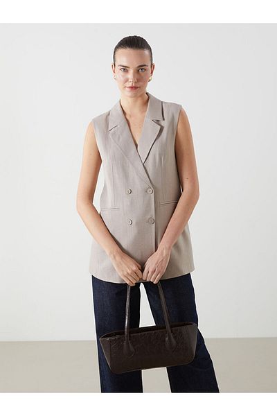 LC Waikiki New Season Jacket Collar Women's Classic Vest - S5Ju32Z8