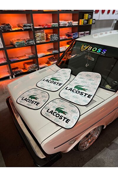 Pro Boss Car Yeşil beyaz dekor oto halı paspas 4 parça