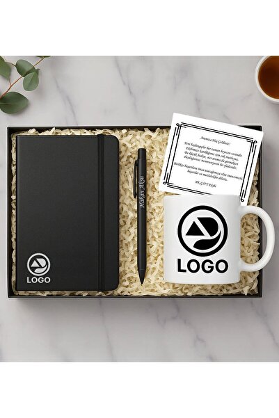 Bk Gift Kişiye Özel Logolu Defter, Kupa ve Tükenmez Kalem Kurumsal Hoşgeldin ...