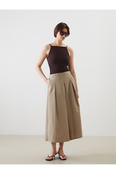 LC Waikiki New Season Elastic Waist Pleated Skirt - S5Pq38Z8