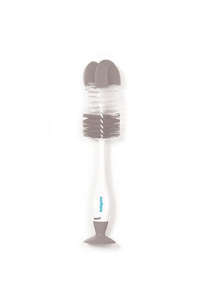 Babyono Bottle brush and nipple with suction cup gray 728/04