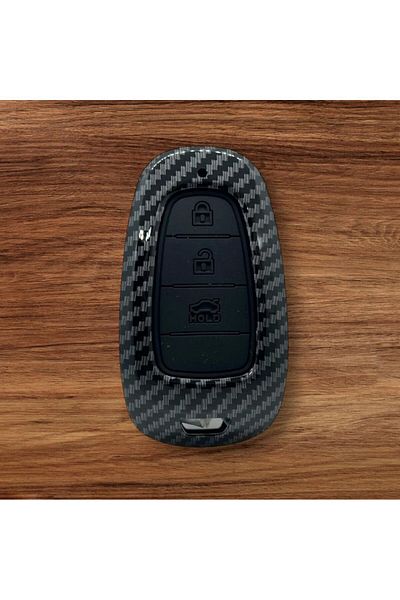 ŞENYILDIZ AKSESUAR Hyundai New Tucson Santa Fe Carbon Key Protection Case 2.See the Picture