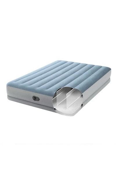 OEM Double Inflatable Mattress DURA-BEAM Plus with Built-In Pump 2.03x1.52x0.36m - Intex