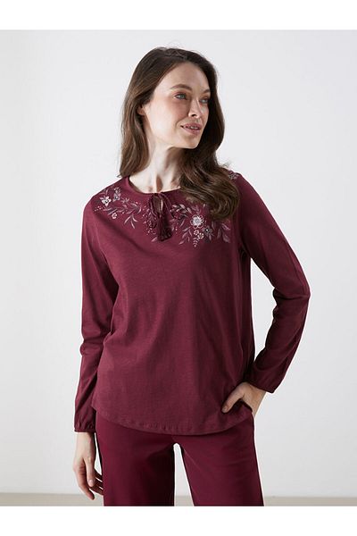 LC Waikiki New Season Baglamali Collar Print Women's Blouse - S5Ge91Z8