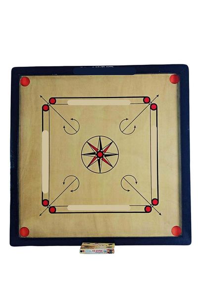 CHT Standard Size 30 Inch Wooden Carrom Board With 24 Coins & Striker Set