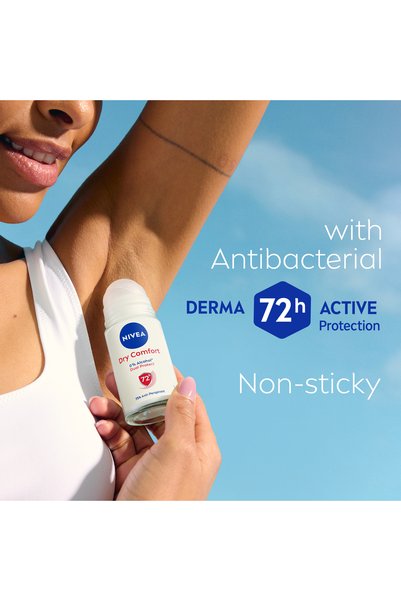 NIVEA NIVEA Dry Comfort Antiperspirant Roll-On for Women Sweat Protection, 50ml