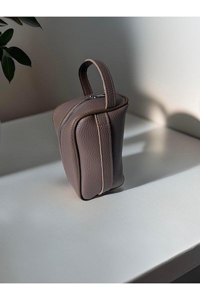 Valiberta Double Handle Leather Look Men's Handbag - Mink
