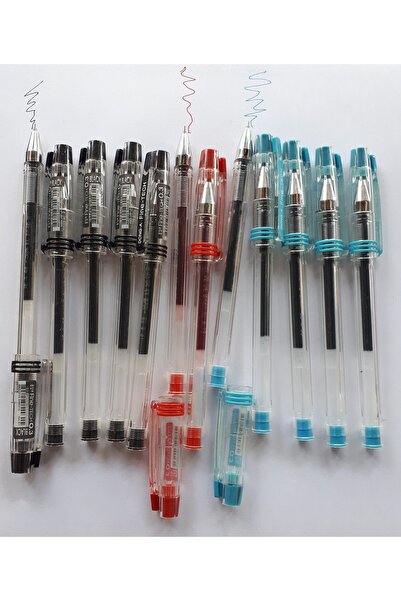 Dong-A Tükenmez Jel Kalem 0.3 mm Mavi(5) Siyah (5) Kırmızı (2) Toplam 12 Adet...