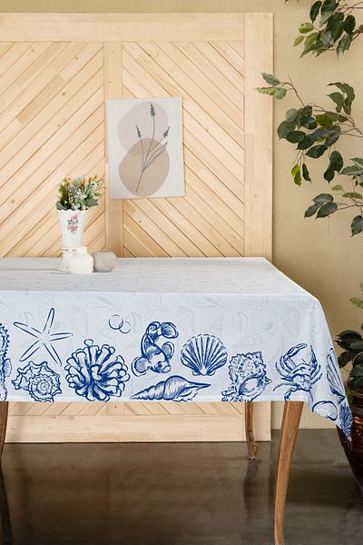 Montisu Liquid Proof, Stain Resistant, 100% Cotton Special Fabric Design, Table Cloth 145X225
