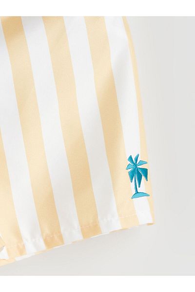 LC Waikiki Sari Beli Elastic Striped Boy's Swimming Shorts